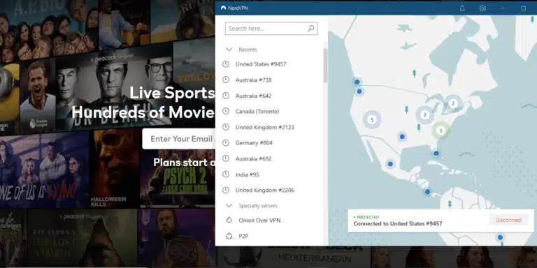 Watch Peacock TV in Canada with NordVPN