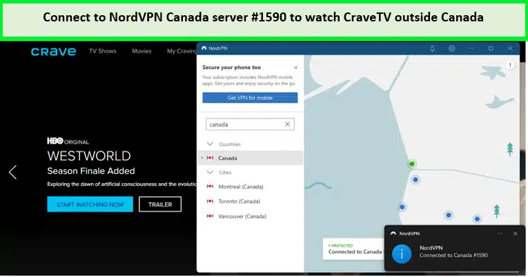 Watch Crave TV outside Canada with NordVPN