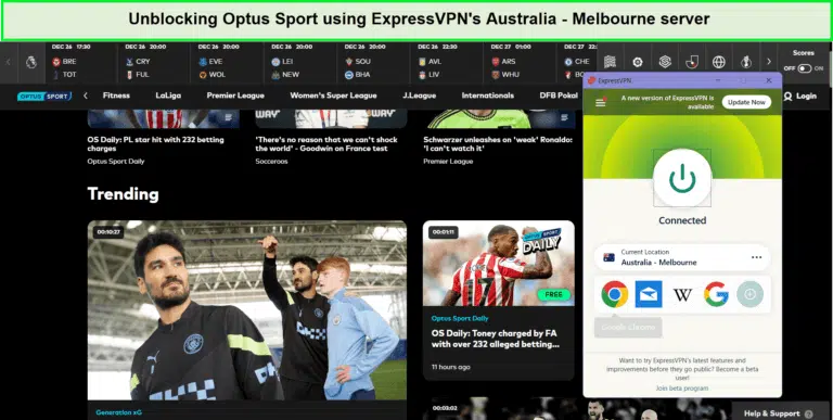 Watch Optus Sport in Brazil with ExpressVPN