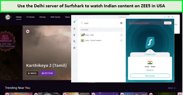 Watch Zee5 in UAE with Surshark