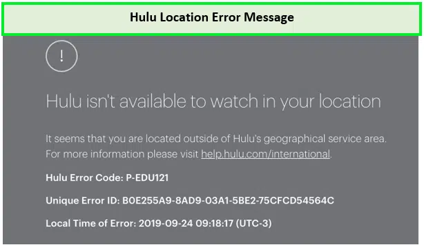 hulu location trick error message