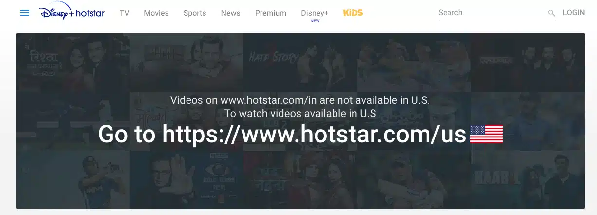 Hotstar in Singapore Geo-Restriction Error
