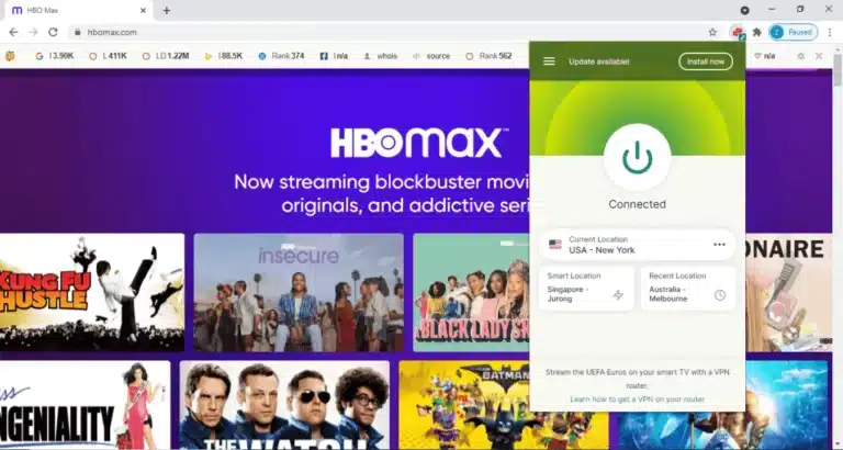 HBO Max France with ExpessVPN