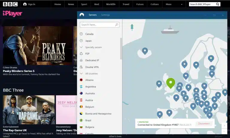 watch bbc iplayer in italy with nordvpn