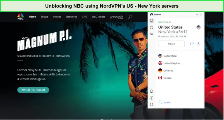 Watch NBC in Canada with NordVPN