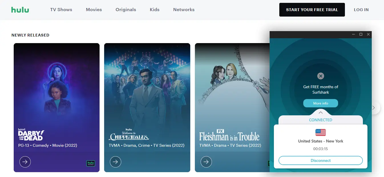Watch Hulu In Argentina with Surfshark
